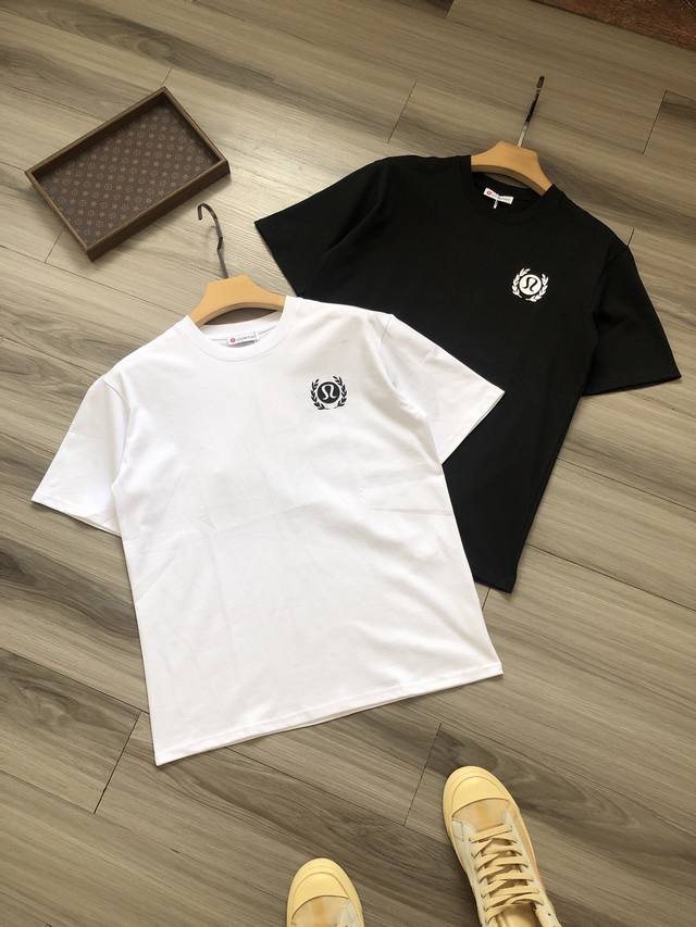 LuluحLulu chest front and back wheat ear letter logo print men's and women's pla