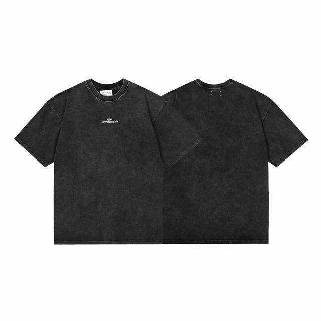 for Maison Margiela Mm6 summer washed and distressed inverted letter short-sleev