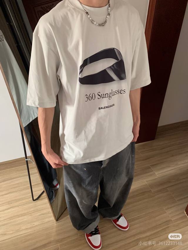 for Balenciaga 25 summer new product 360 Sunglasses printed goggles short-sleeve