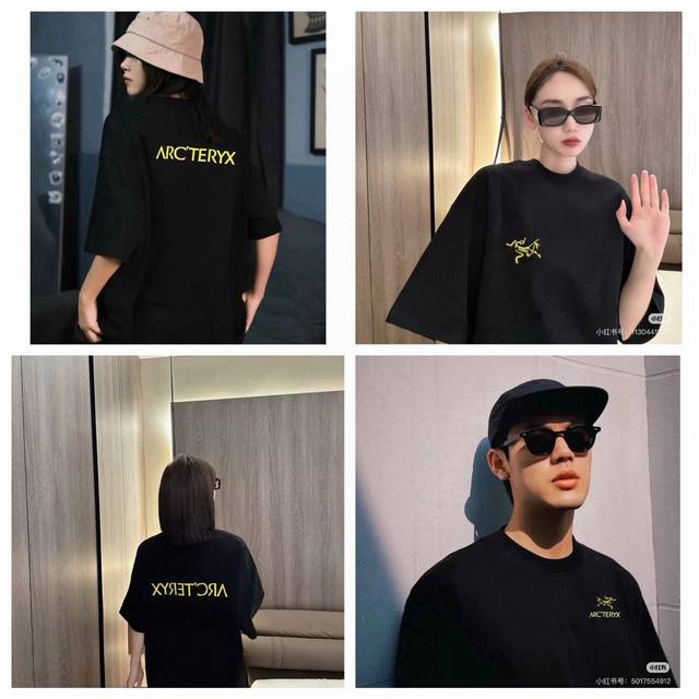 High quality Arcteryx Arc'teryx classic big bird print black and white unisex sh