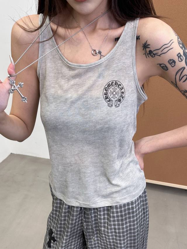 Chrome Hearts Ch front and back printed color vest Style number: 25670406388 Col