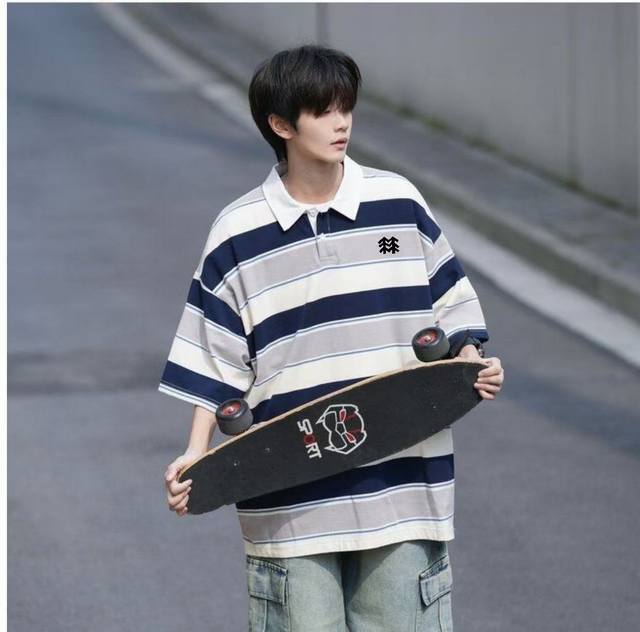 for Kolon Sport Hong Kong style large size striped quick-drying T-shirt outdoor