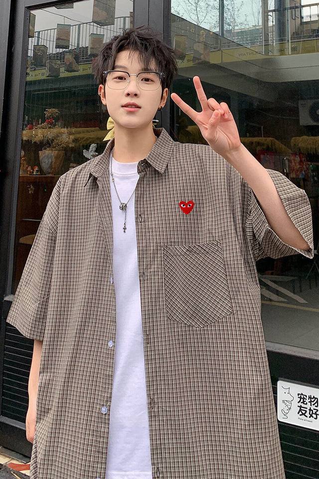 Kawajiu Love Heart Short Sleeve Shirt Top It is very good-looking whether worn a