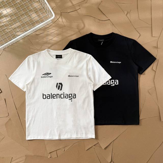 Balenciaga multi-icon letter round neck short sleeve 20 Balenciaga official webs