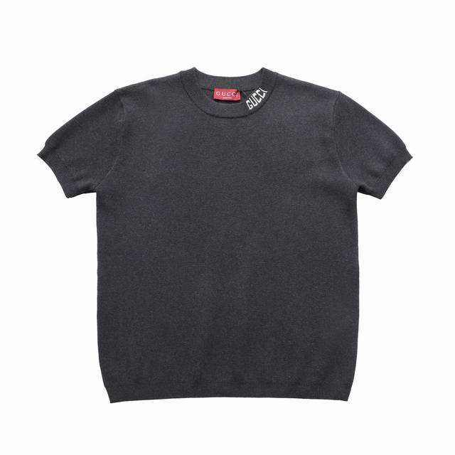 top replica version] Product name: Gucci new collar logo round neck bottoming sh