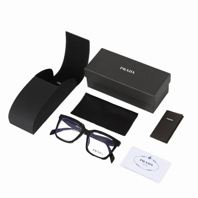 Prada Symbole series square frame business executive version plate frame square