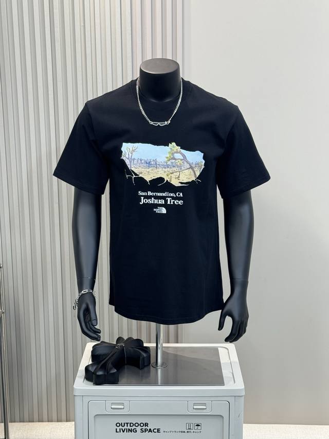 The North Face 25Ss Tnf desert tree print chest men and women couple short-sleev