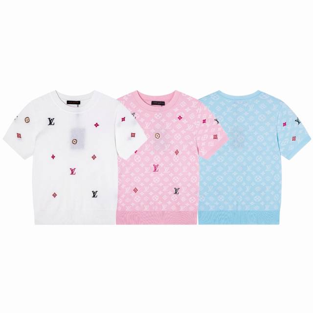 Louis Vuitton Lv 25Ss spring new dark jacquard knitted embroidery logo women's r