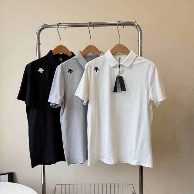 2025 new counter model [Descente] glued quick-drying short-sleeved Polo shirt 1