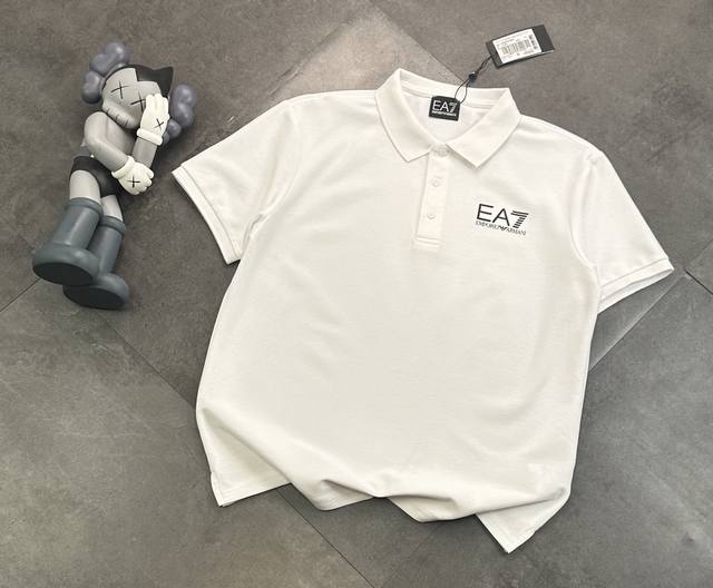 Fashion brand Armani Ea7 unisex lapel Polo shirts! Business fashion simple style