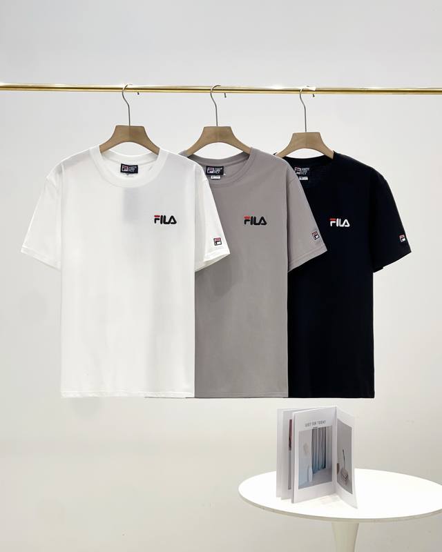 Three pieces in a pack, Fila men's short-sleeved three-piece cool cotton T-shirt