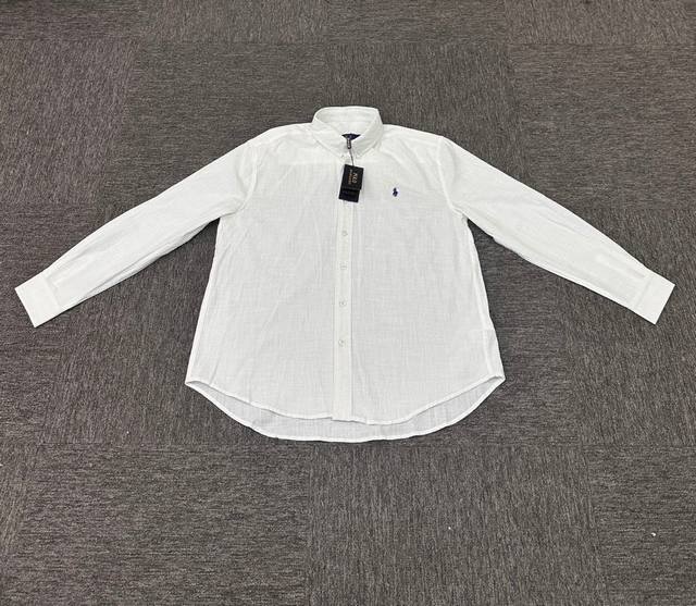 Ralph Lauren pony logo linen embroidered shirt Ralph Lauren pony logo cotton and