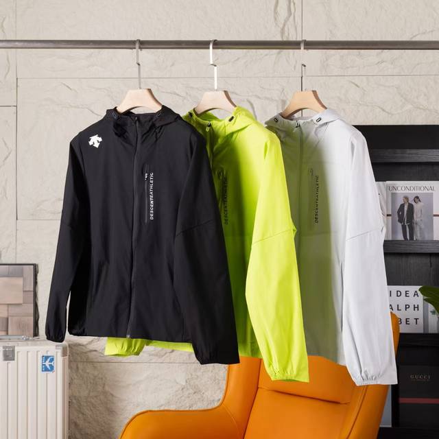 Descente Training Sports Fitness Sun Protection Jacket Men's Woven Top Summer Ne