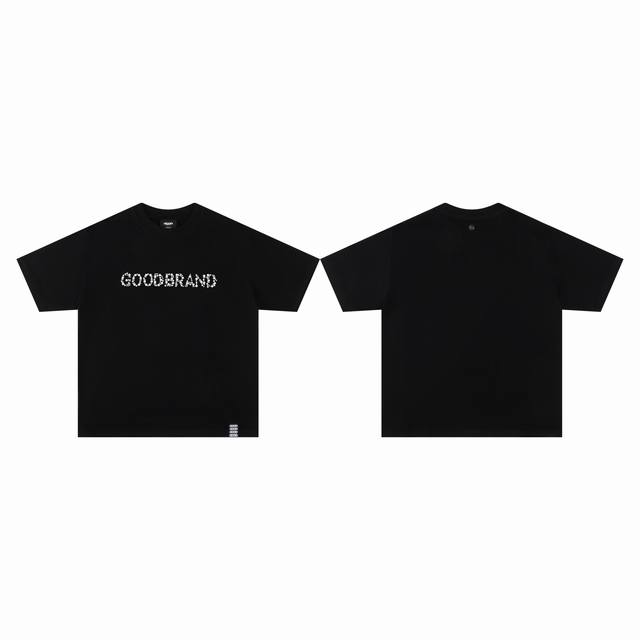 Goodbrand letter sequin slogan pearl sequin short-sleeved T-shirt Original packa