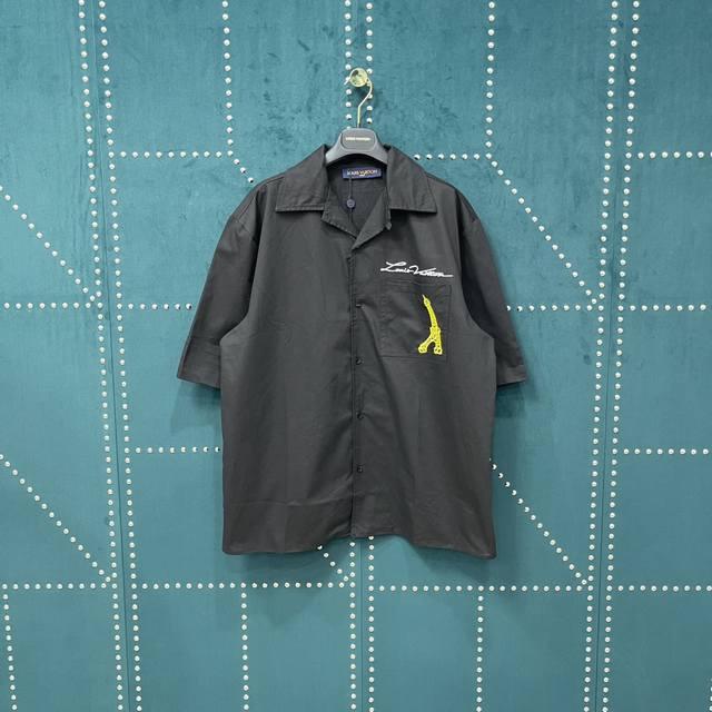 Louis Vuitton 1V 25Ss Pont Neuf Seine Riverside Embroidered Workwear Short Sleev