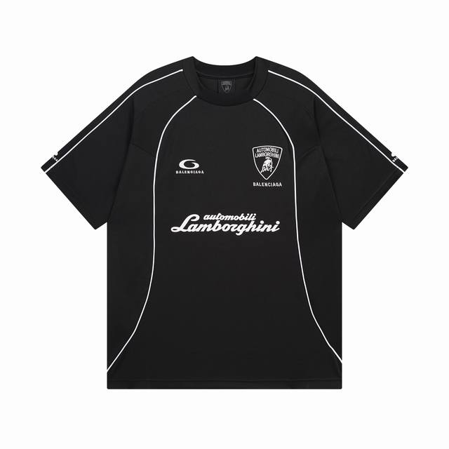 Balenciaga 2025 Ss latest joint Lamborghini short-sleeved T-shirt The quality of