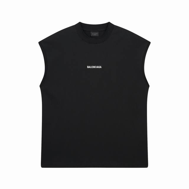 Balenciaga 2025 Ss front and back classic letter embroidery worn and distressed