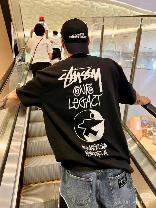 Stussy X Our Legacy co-branded surfing limited edition letter print pattern roun