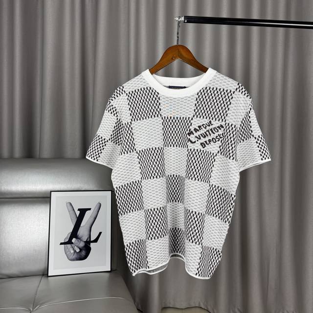 Exclusive product Louis Vuitton logo Lv checkerboard sweater with letter logo on