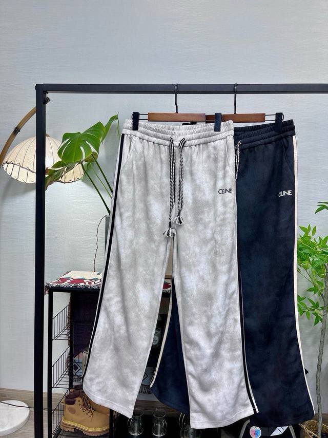 Celine Retro Ribbon Straight Pants Celine Retro Ribbon Dirty Pants, casual strai