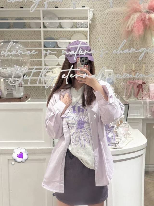 New set * Daisy short Tee and fairy purple shirt A set of matching is really cas