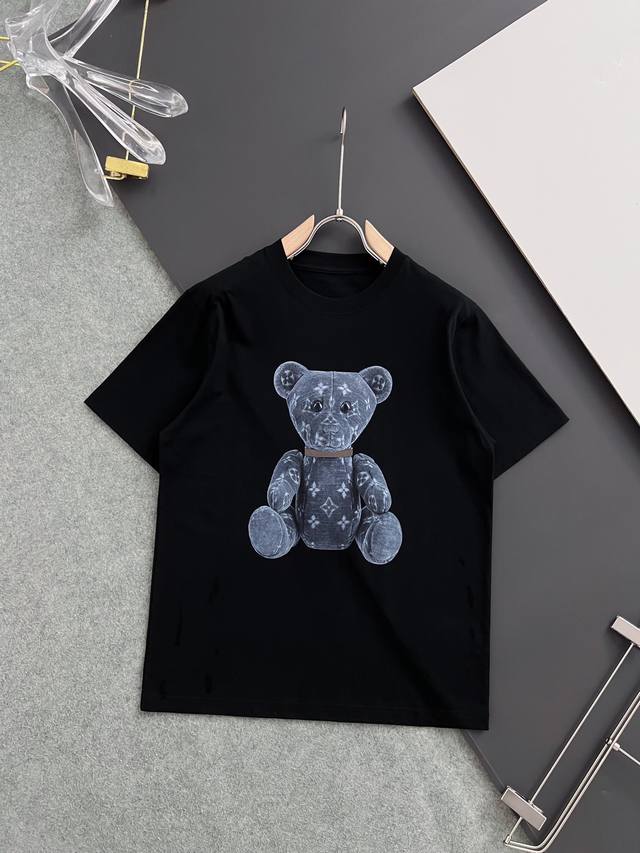 for Louis Vuitton Lv Louis Vuitton summer latest bear print short-sleeved T-shir