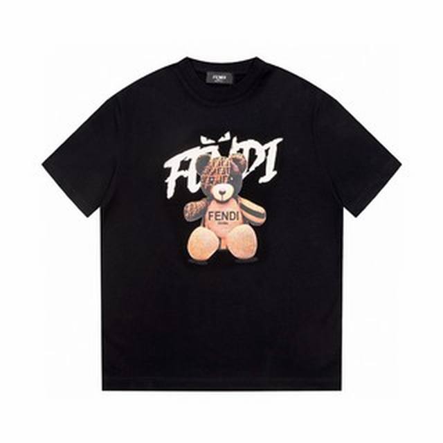 for Fendi Fendi early spring T-shirt German imported machine inkjet doll couple