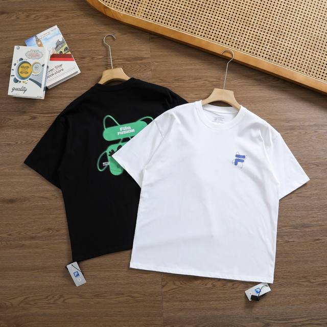 Carefully selected goods! Fila new men's round neck short-sleeved T-shirt! Size: