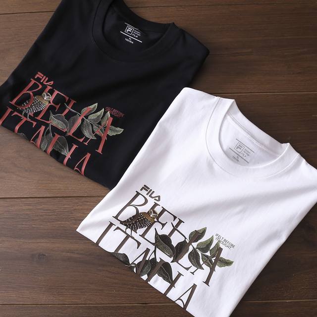 Carefully selected goods! Fila's new men's and women's round neck short-sleeved