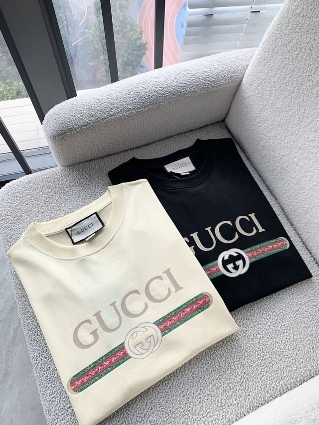 Gucci spring and summer unisex couple's latest trade order short-sleeved T-shirt