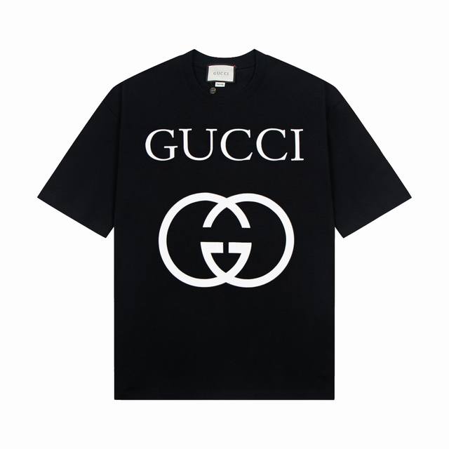 Gucci classic Logo pattern printed round neck short-sleeved T-shirt - Fabric: 24