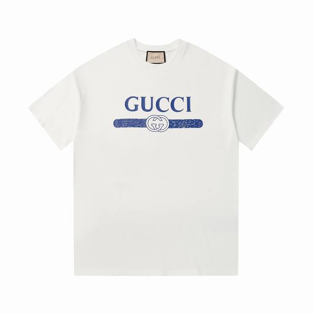 Gucci classic Logo printed short-sleeved T-shirt The logo is exquisitely upgrade