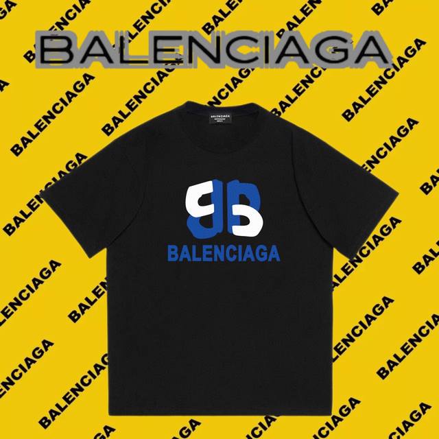 Balenciaga Blcg contrasting graffiti print short-sleeved T-shirt - Simple and du