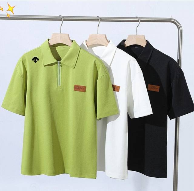 for Descente 2025 summer new men's Polo shirt casual short-sleeved lapel T-shirt