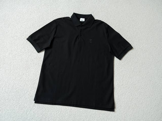 High Quality Polo Burberry 25S S Iconic Bt Embroidered Pique Polo Shirt - Color: