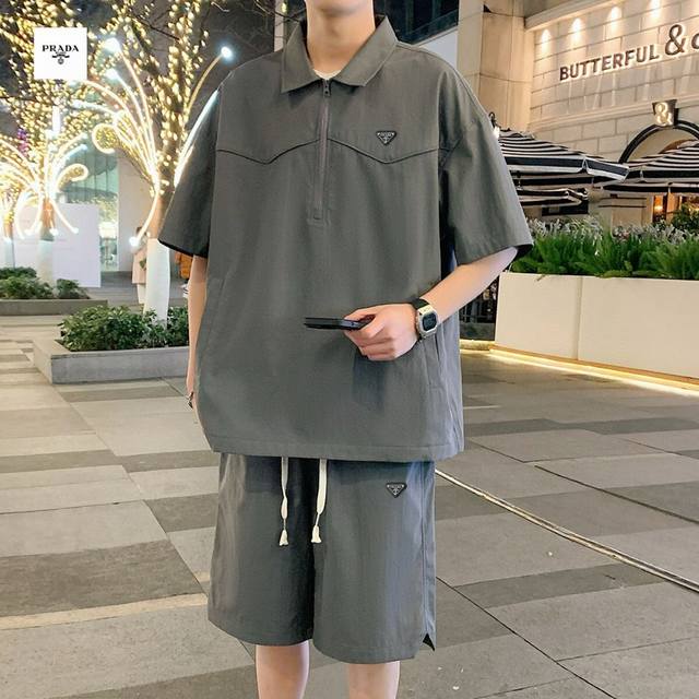 Prada Prada overseas version 25Ss new four-color Ins loose version hooded couple