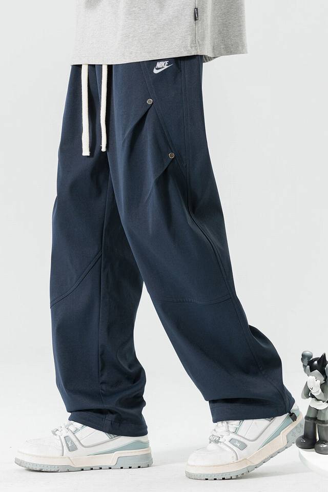 Nike's new summer solid color casual ice silk pants silicone version, versatile