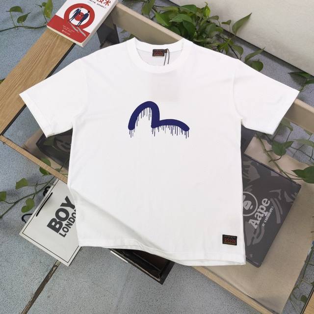 New Model number: F667 2025 new Evisu Fushen blue wet paint seagull pattern Logo