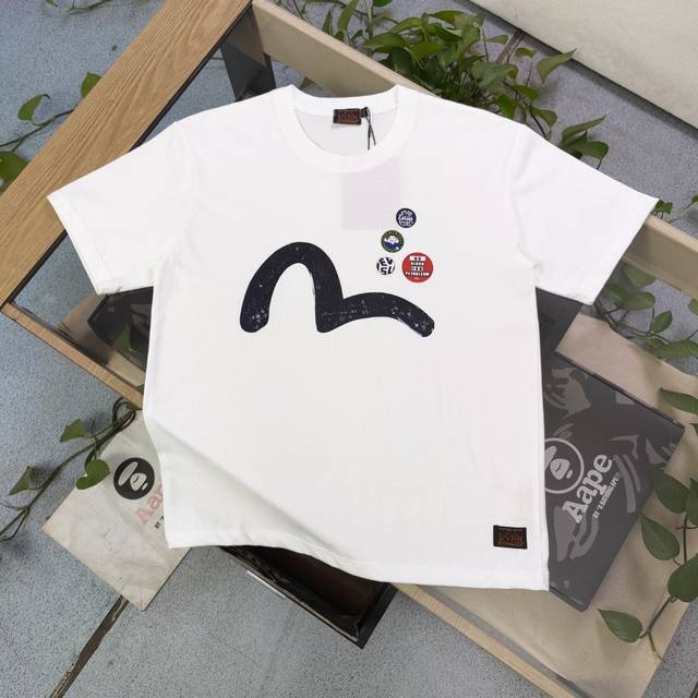 New Model number: F659 2025 new Evisu Fushen Seagull Daruma Logo back letter pat
