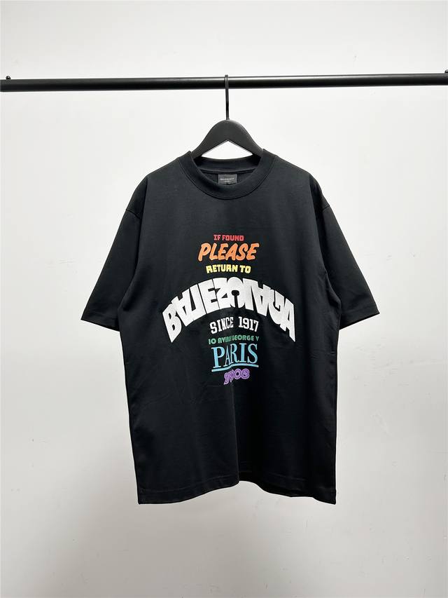 High version, very good quality! Balenciaga unisex short-sleeved T-shirt with co