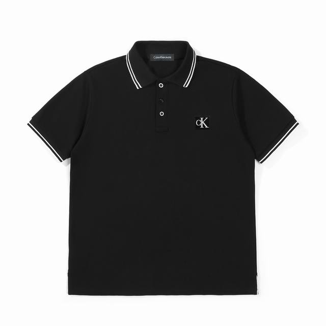 Calvin Klein Ck embroidered short-sleeved Polo shirt Customized main label and a