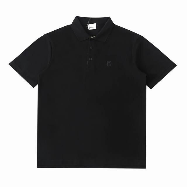 Burberry 22Ss Classic B Logo Embroidered Logo Short Sleeve Polo Shirt The fabric
