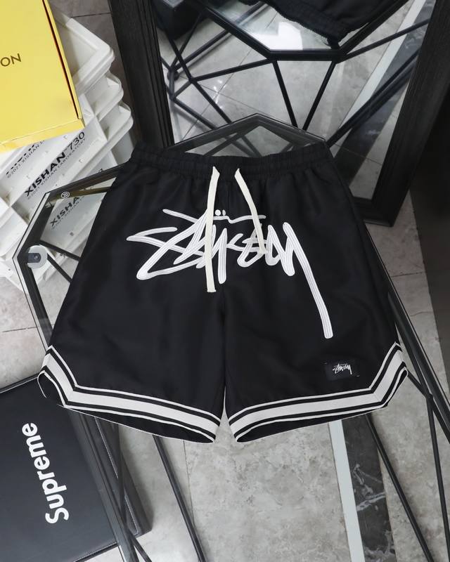 High Quality: Stussy Fw summer tour style crotch large letter logo embroidered r