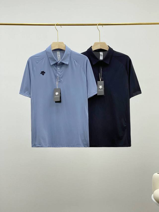 for Descente* Men's Outdoor Leisure Ice Silk Quick Drying Stretch Short Sleeve P