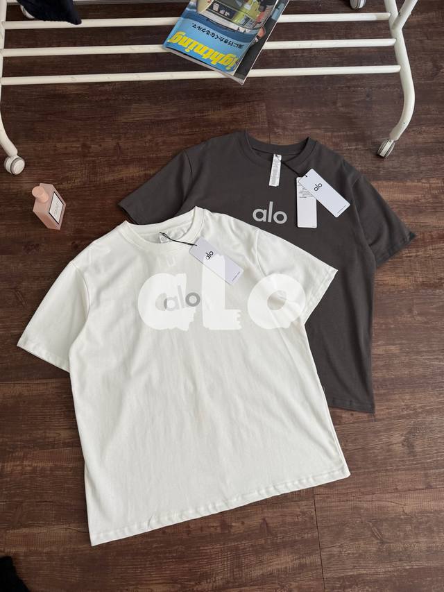 Alo's new Oversize reflective loose couple short-sleeved shirt Two-way reflectiv