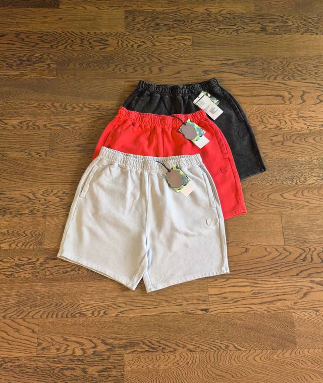 A Bathing Ape Ss25 Ape embroidery washed casual shorts 420G heavy terry cotton e