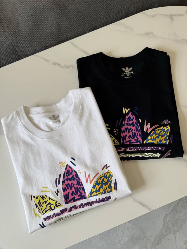 Adidas Originals Trefoil Big Logo Letter Round Neck Casual Retro Football Sports