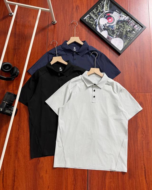 Original quality Lululemon quick-drying seamless laminated men's Polo shirt, dai