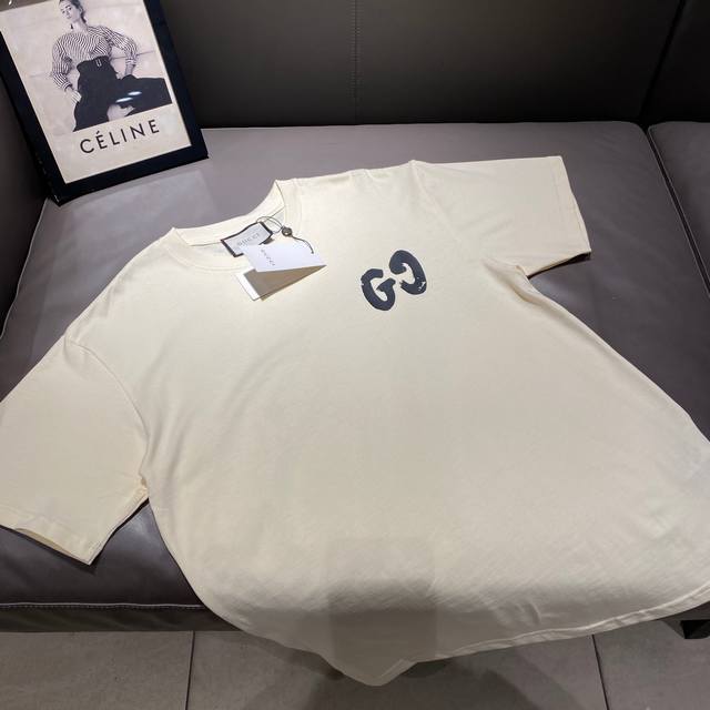 Gucci official website handwritten letters printed short-sleeved T-shirt Gucci's
