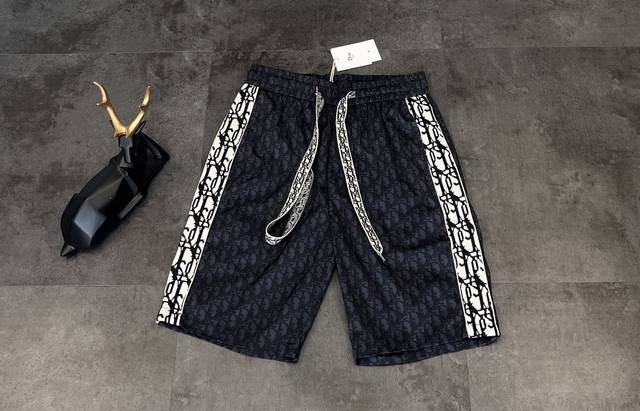 High-quality slim-fit New shorts: Dior 2025 new full-print jacquard casual quick